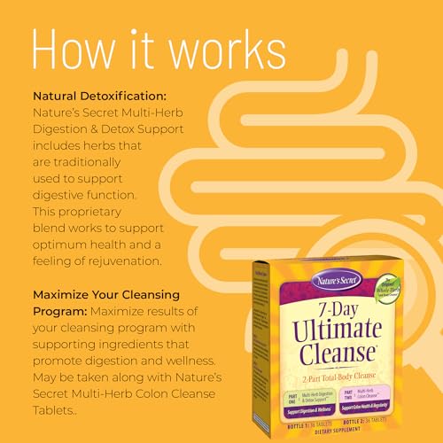7-Day Total Body Cleanse Duo - 72 Count (Pack of 2) for Digestive Support & Detox