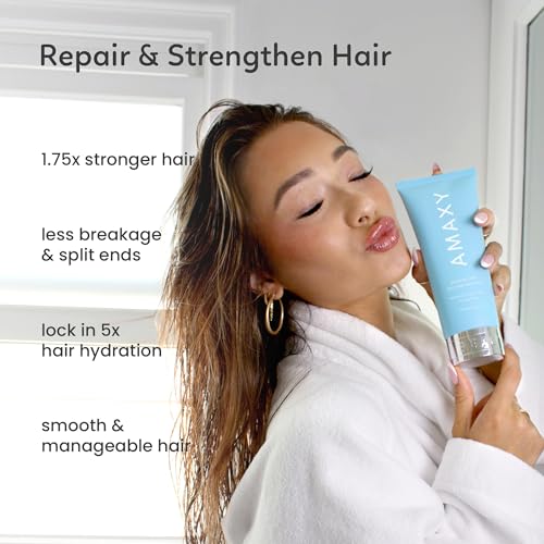 AMAXY Bond Intense Hair Mask - Deep Repair & Frizz Control for All Hair Types, 6.76 fl oz