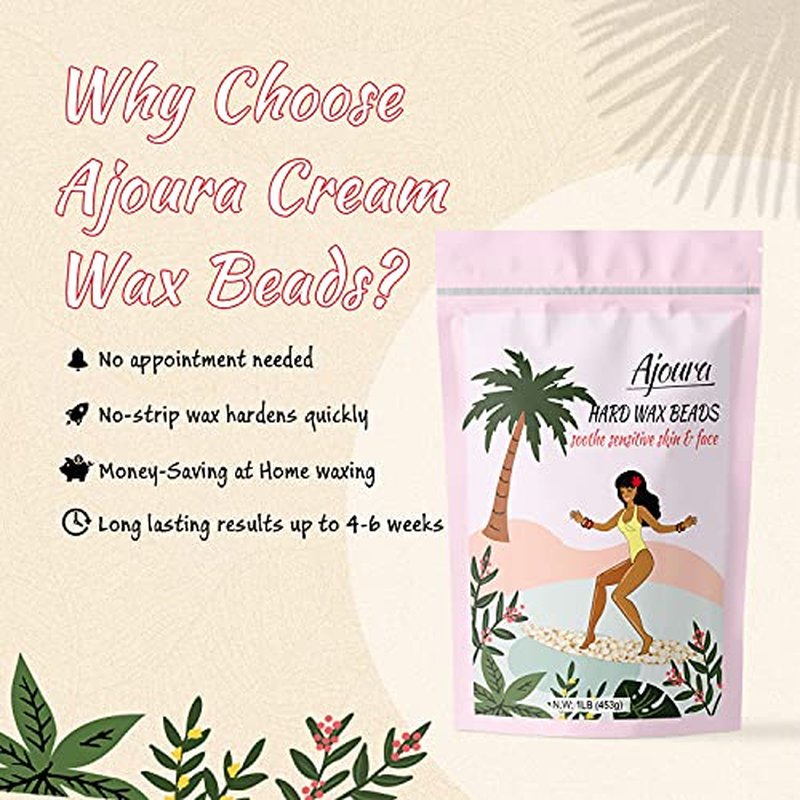 1 lb cream wax beads & 1 lb rose hard wax
