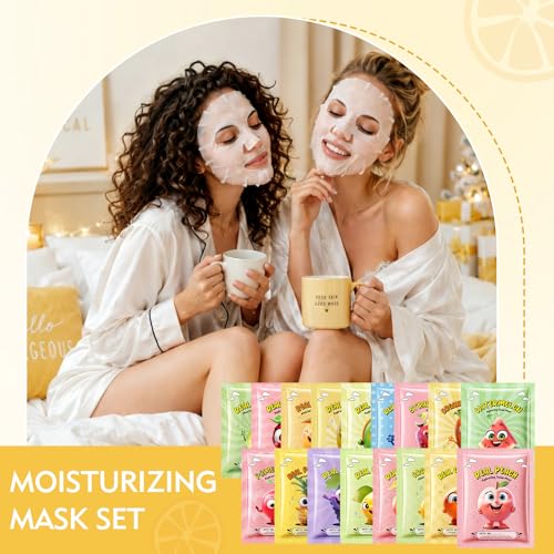 102-Pack Face Sheet Masks Set for Hydrating Skincare - Natural Ingredients