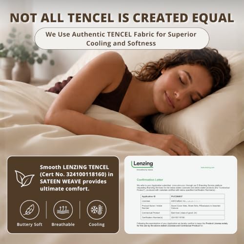 Oat Milk Tencel Sheet Set - Queen 4PC Deep Pocket Bed Linens