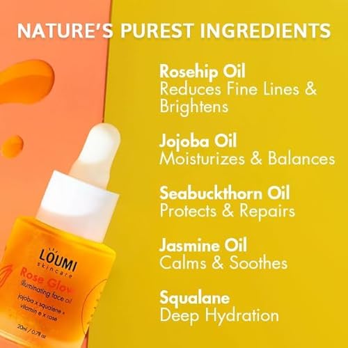LOUMI Skincare Glow & Aloe Duo Bundle - RoseGlow Moisturizing Face Oil & Say Aloe! All Day Cream - Lightweight Hydrating Face Cream - Aloe Vera, Algae, and Hyaluronic Acid - Made in the US