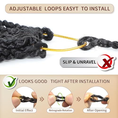 Black Passion Twist Crochet Hair 20 Inch - 8 Packs Mini Yanky Senegalese Locs
