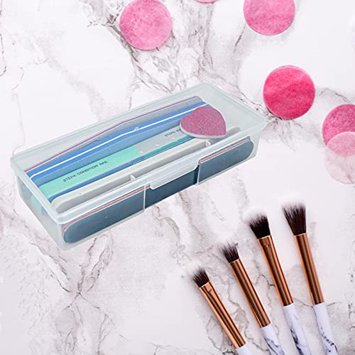 Lokyango Clear Nail Tool Storage Box - 12-Piece Manicure Organizer with Labels