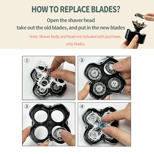 Shaver Replacement Blades for Skull Shaver Pitbull Pro - 12 Blades