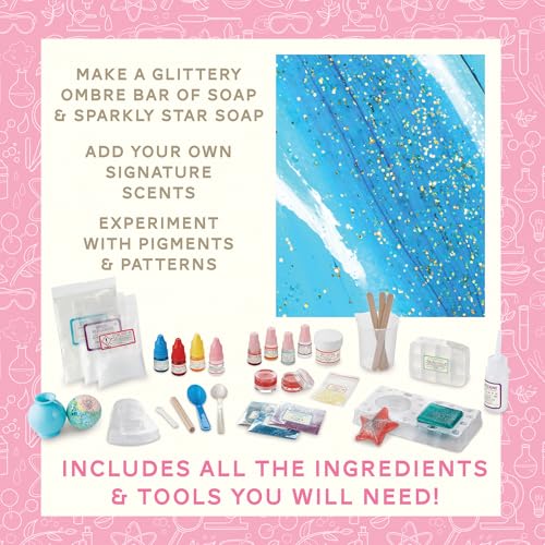 Kids DIY Bath Bombs Lip Balm Soap Kit with Biodegradable Glitter – Science Spa Lab