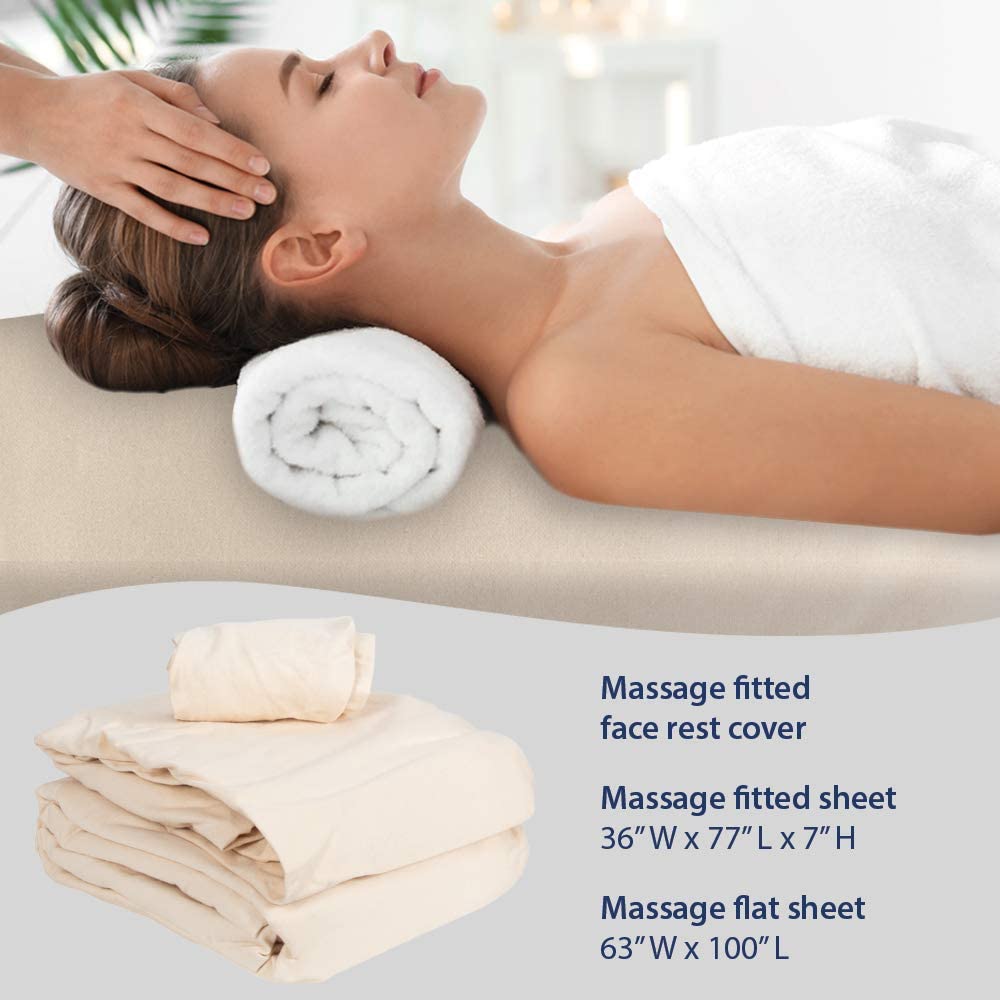 Premium Designer Flannel Massage Sheet Set - 3-Piece, Island Tranquility for Massage Tables