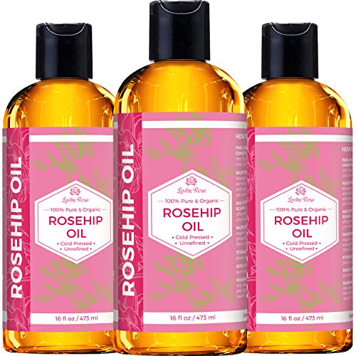 Rosehip Seed Oil for Face & Body - 16 oz Cold-Pressed Unrefined Nourishing Oil - Nighttime Moisturizer for Skin, Hair & Nails - Pack of 1