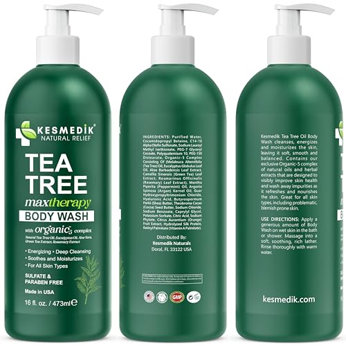 Tea Tree Body Wash MaxTherapy 3-Pack - Gentle, Hydrating Skin Cleanser