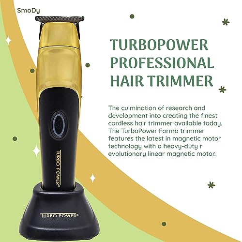 Cordless Hair Trimmer with Magnetic Motor & Black Diamond DLC Blade - Rechargeable, Quiet, Adjustable