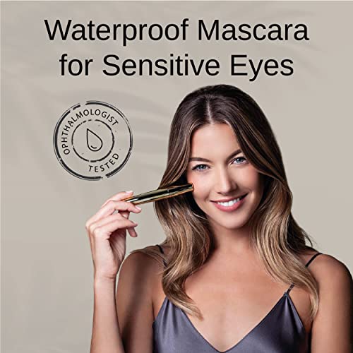 Vegan Black & Brown Mascara for Sensitive Eyes, Natural Hypoallergenic mascara, Lengthening and Volumizing for Natural Looking, Cruelty Free, Ophthalmologist Tested- By Gaya cosmetics