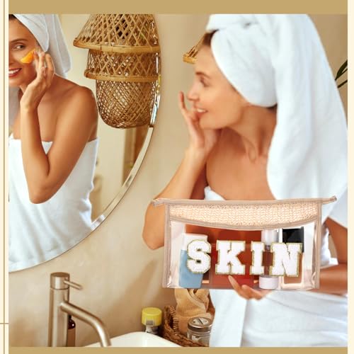 Clear Makeup Organizer Bags Set - Waterproof Nylon & TPU Travel Cosmetic Pouches