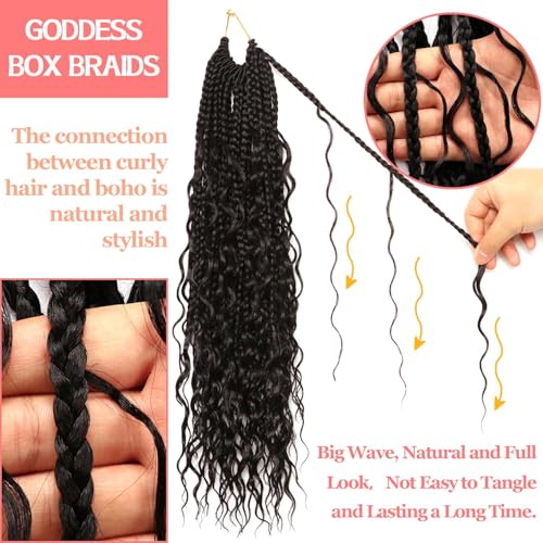 18 Inch Water Wave Boho Crochet Hair - 9 Packs for Black Women - Variation 1B#