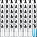 Gerrii 60 Pcs 8 oz/ 250 ml Plastic Empty Pump Bottles Lotion Clear Refillable Plastic Bottles with Pumps Dispenser Portable Travel Container for Body Wash, Liquid Soap, Massage Oil(Black Pump)