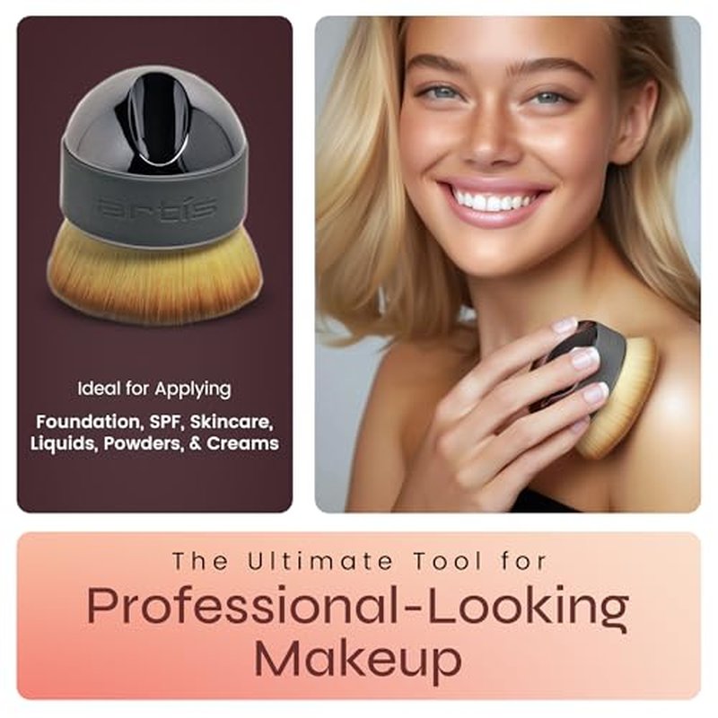Artis Elite Palm Makeup Brush Luxury Synthetic Cosmefibre Brush Ideal For Foundation, SPF, Skincare Use With Liquids, Powders, and Creams Creates A Streak-Free Application