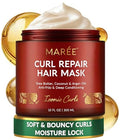 MAREE Hair Mask for Curly Hair - Deep Hydrating Conditioner 10 Fl Oz Beige