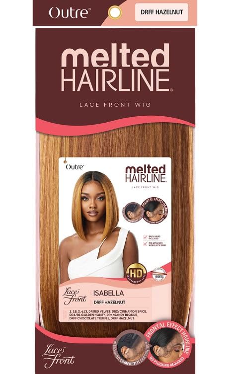 Outre Lace Front Wigs - Melted Hairline Isabella 1B Off Black Synthetic Hair