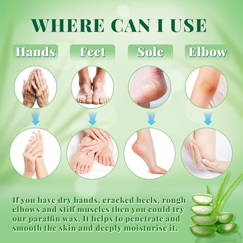Aloe Vera Paraffin Wax Refill 10 Pack for Hand & Foot Moisturizing Spa Treatment