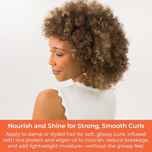 CIBU Curl + Coil Nourishing Hair Serum - Rice Protein Frizz Control Lightweight Gloss - Citrus / 4.4 Fl Oz
