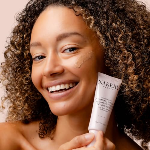 Nakery Full Coverage Plumping Liquid Foundation - Medium Shade, Serum Infused