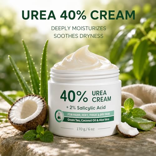 Urea Cream 40% for Feet with Salicylic Acid, Callus & Cracked Heel Care - 6 OZ Pack of 3
