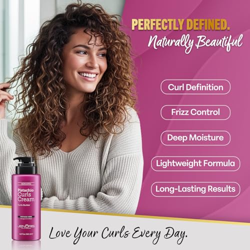 Jenoris 1oz Curl Styling Cream with Pistachio Oil for Frizz-Free Natural Hair