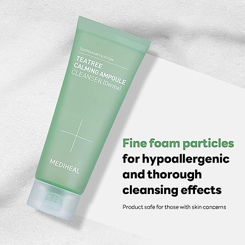 MEDIHEAL Tea Tree Calming Ampoule Cleanser Set - Sensitive Skin, Moisturizing, 2 Sizes – Ampoule Texture, pH Balanced