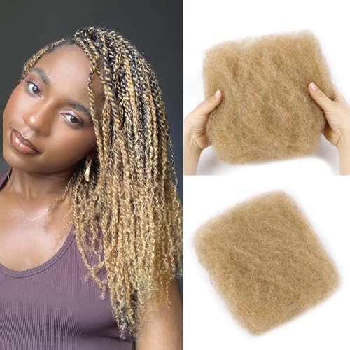 Mini Twist Dreadlocks Hair Bulk Afro Kinky Human Hair 12 Inch 27# - 50G Pack