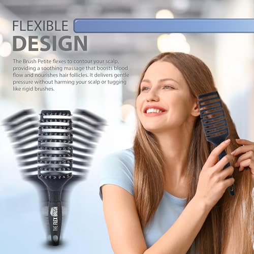 Flex Brush Vented Hair Brush for Blow Drying XL Black - Detangling & Massaging