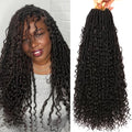 18 Inch Goddess Locs Crochet Hair - Soft Faux Boho Locs 8 Packs for Black Women