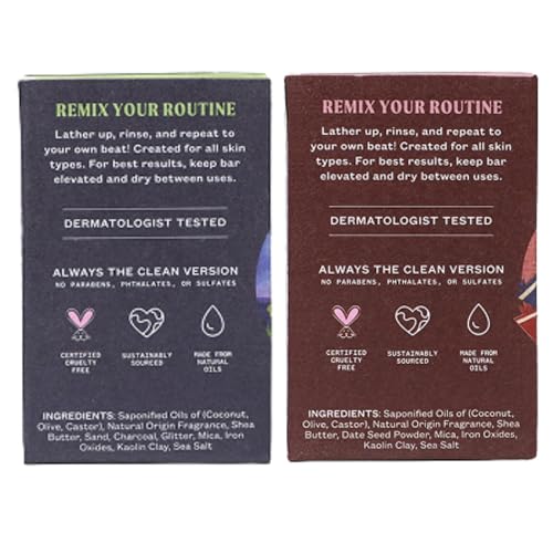 JUKEBOX Natural Bar Soap - Fall Collection Duo: Friday Night Lights & Had Me by Halftime - Cedarwood and Floral Soap | Made in USA - A Dr. Squatch Brand 4.5oz, 2 Pack