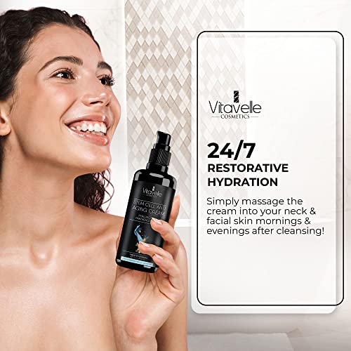 VITAVELLE Stem Cell Face Cream with Resveratrol & Squalane - Anti-Aging Moisturizer, Hydrating & Firming, 50ml