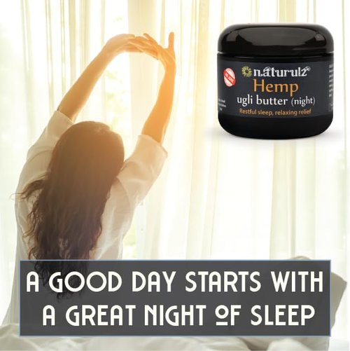 Naturulz Ugli Butter Night Hemp Cream 4 OUNCE- NIGHT TIME HEMP CREAM, SUPPORTING RESTFUL LEGS, HEALTHY SLEEP With Lavender, Chamomile, Passionflower and Oregon Grown HEMP Extract