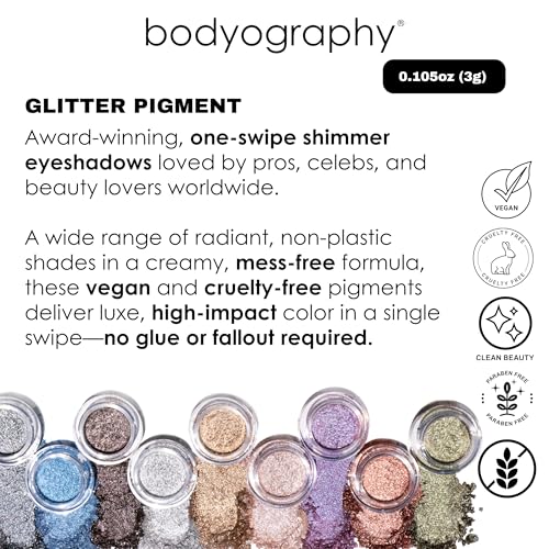 Long Wear Taupe Glitter Pigment Eyeshadow - Buildable Shimmer, Vegan & Paraben Free - 1.5g - Off the Hook Variant
