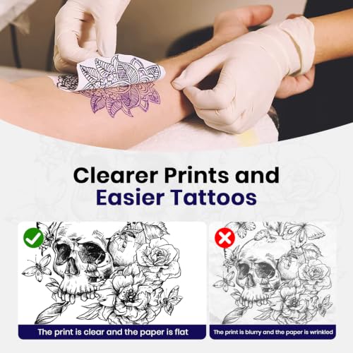 Wireless Tattoo Stencil Printer Machine - Black Variation for Artists & Beginners