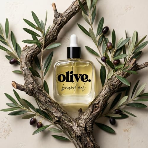 Beard Oil for Men - Growth Serum with Olive Oil & Squalane | Deep Conditioning & Hydration