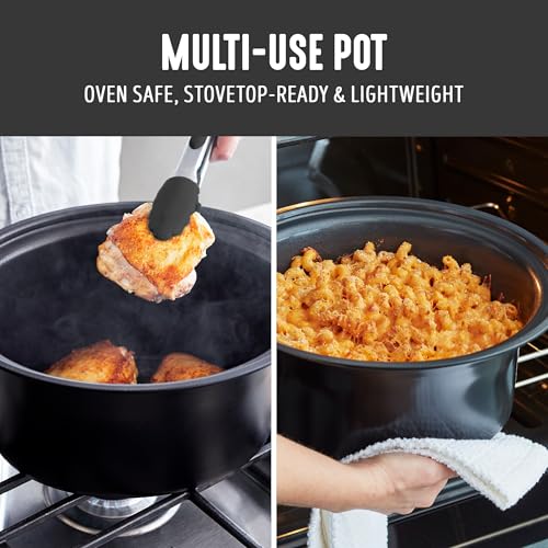 GreenLife 6QT Ceramic Nonstick Slow Cooker Black - Oven & Stovetop Safe