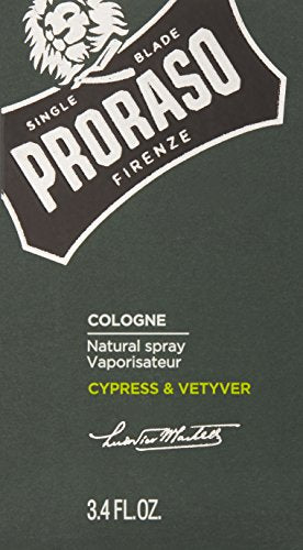 Proraso Cypress & Vetyver Men's Cologne - Long-Lasting Fresh, Woody Scent
