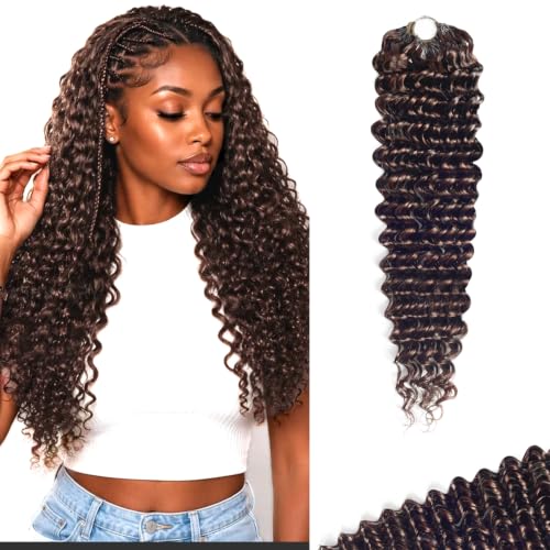 Deep Wave Crochet Human Hair 18 Inch Pre‑Looped 60g - Brown Miracle Knots 4# Variation