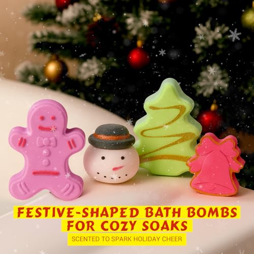 Christmas Advent Calendar 2025 Bath Bombs Set - Green Surprise 12PCS Gifts for Kids & Adults