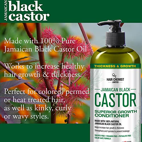 Hair Chemist Jamaican Black Castor Shampoo & Conditioner Set - Hair Growth 33.8oz
