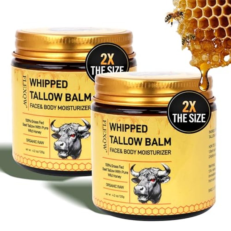 2 Pack Bee Venom Cream,7X Moisturizing Effect than Traditional Tallow Balm,100% Glass Fed Tallow for Skin with Organic Bee Venom,Bee Venom Skin Cream for Dry Skin, Face & Body Moisturizer