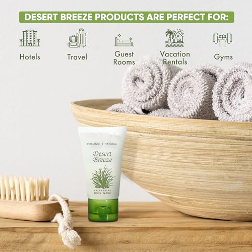 Desert Breeze 1 oz Body Wash Set - Refreshing Green Tea Lemongrass, Pack of 20 Travel Sizes