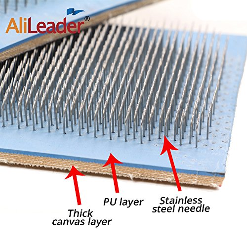 Hair Extension Drawing Mat with Needles - Professional Bulk Hair Organizer, 24cm x 9cm, Variation of THIS listing