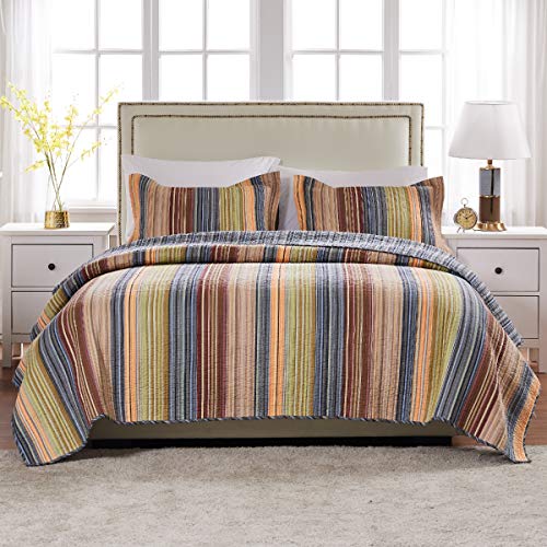 Katy Reversible Cotton Quilt Set King/Cal King - Greenland Home Fashions