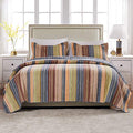 Katy Reversible Cotton Quilt Set King/Cal King - Greenland Home Fashions