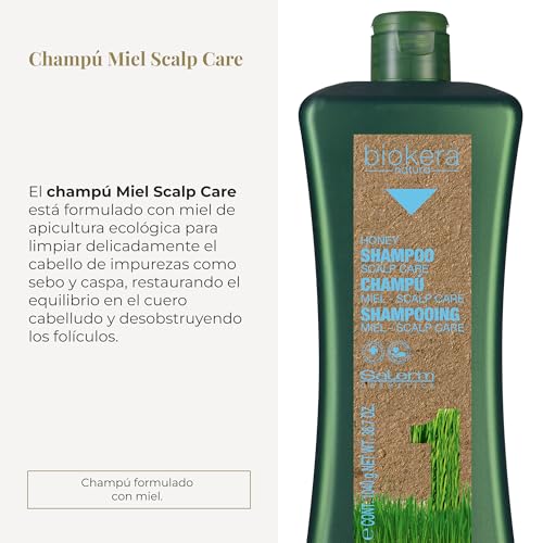 Salerm Biokera Natura Honey Scalp Care Shampoo 1000ml for Sensitive & Oily Scalps