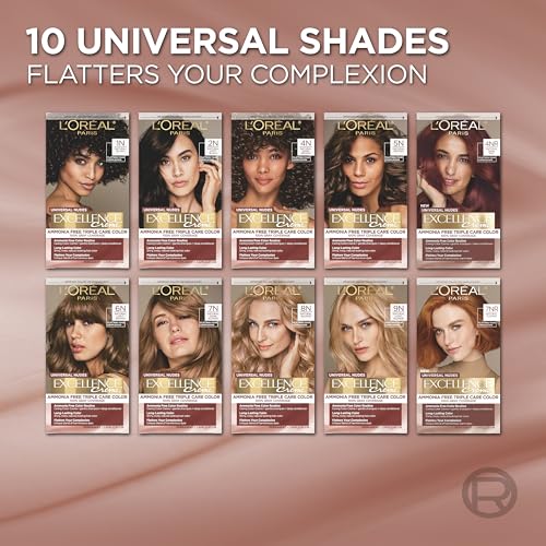 L’Oreal Paris Excellence Universal Nudes Hair Color 6N Natural Light Brown - Pack of 2