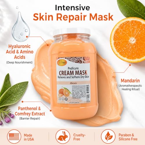 SPA REDI Deep Hydrating Foot & Body Cream Mask 128oz - Nourishing Moisturizer