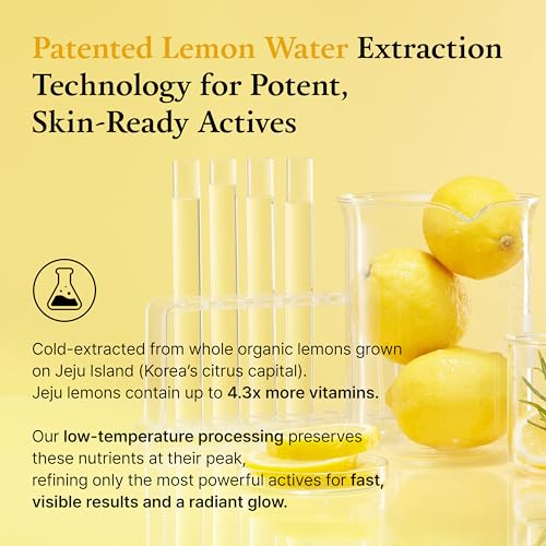 Lemon Vita Bubble Facial Serum - Organic Jeju Lemon & Vitamin C for Glow & Hydration, 3.21 fl oz